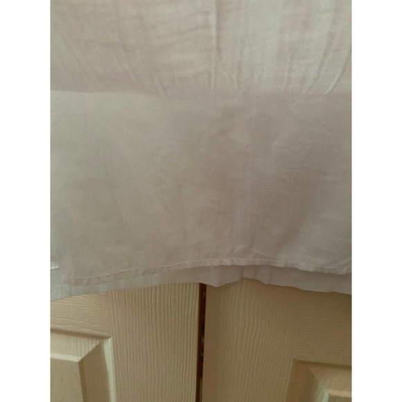 White Old Navy Short Sleeve Cocoon Dress Navy Embroidery Calla Lily Large Tall - Picture 9 of 15